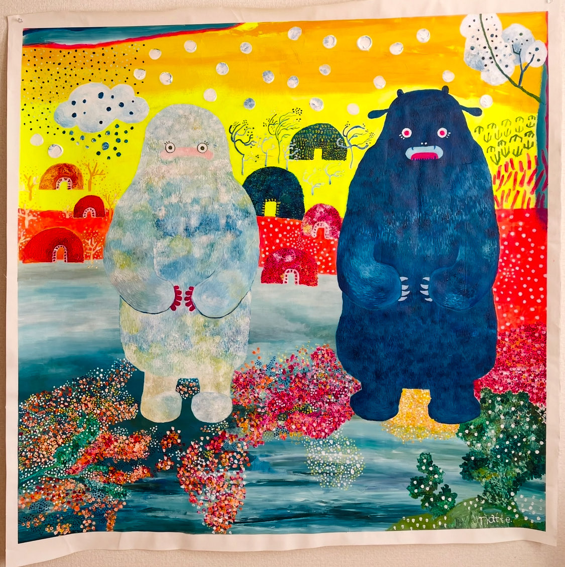 natte_art03's tweet photo. #今年も残りわずかなので今年一番伸びた絵を貼る

「怪獣、かわいい」と
こどもからおとなまで、好評でした。 https://t.co/qijeZUg3ib