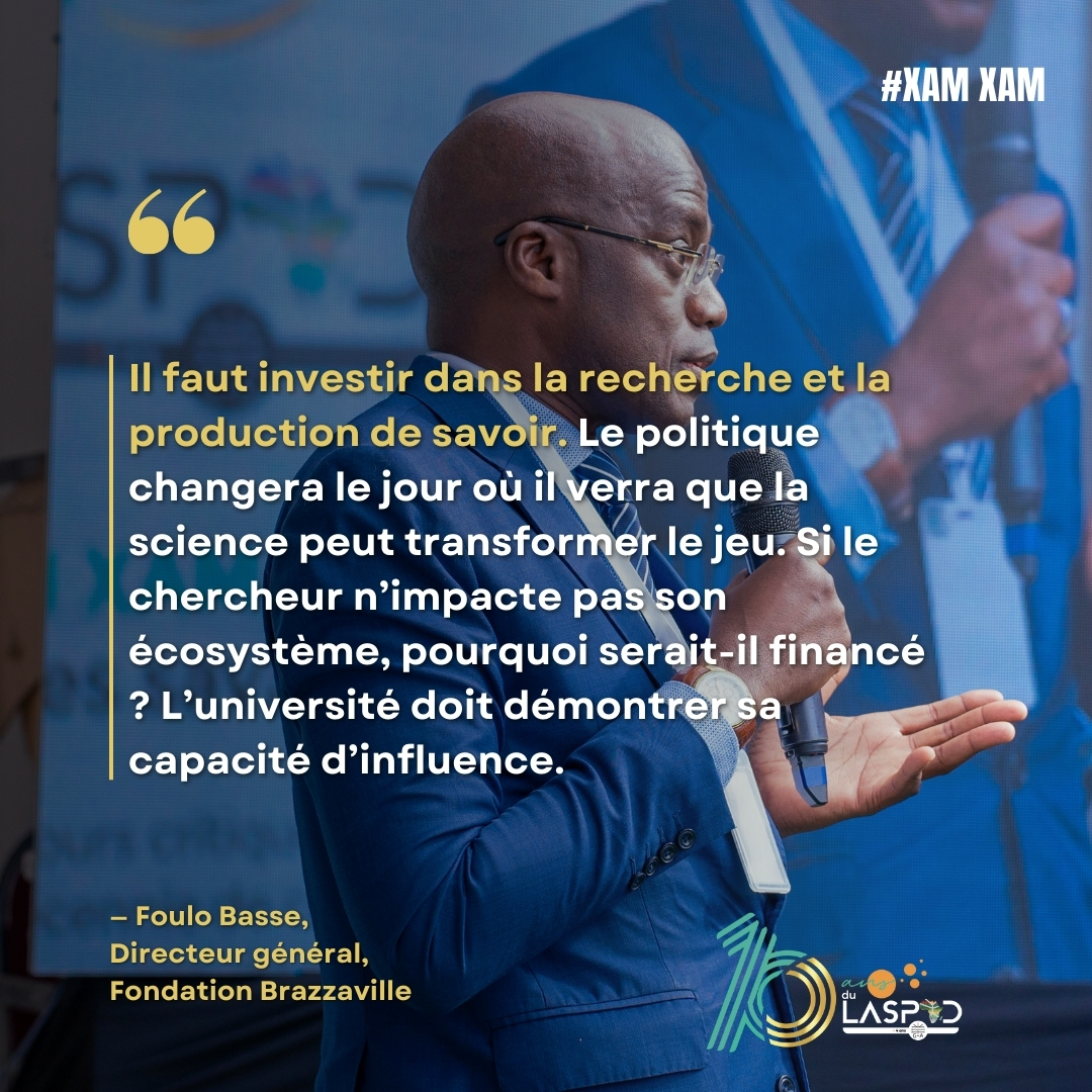 💡 10 ans du LASPAD – La recherche comme moteur de transformation

#LASPAD10Ans #GlobalAfrica #Science #Innovation #RechercheAfricaine #AAPS #XamXam