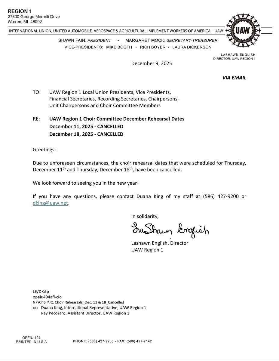 UAW Region 1 tweet media