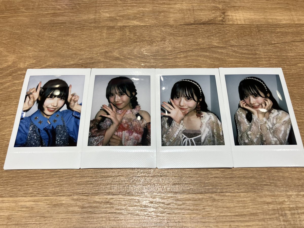 今日のランチェキ4枚購入で彩友ちゃん1枚とまさかの3枚なつかちゃんの