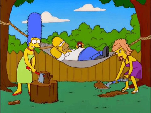 Male fantasy is having two wives so you can dig a hole and chop wood at the same time
