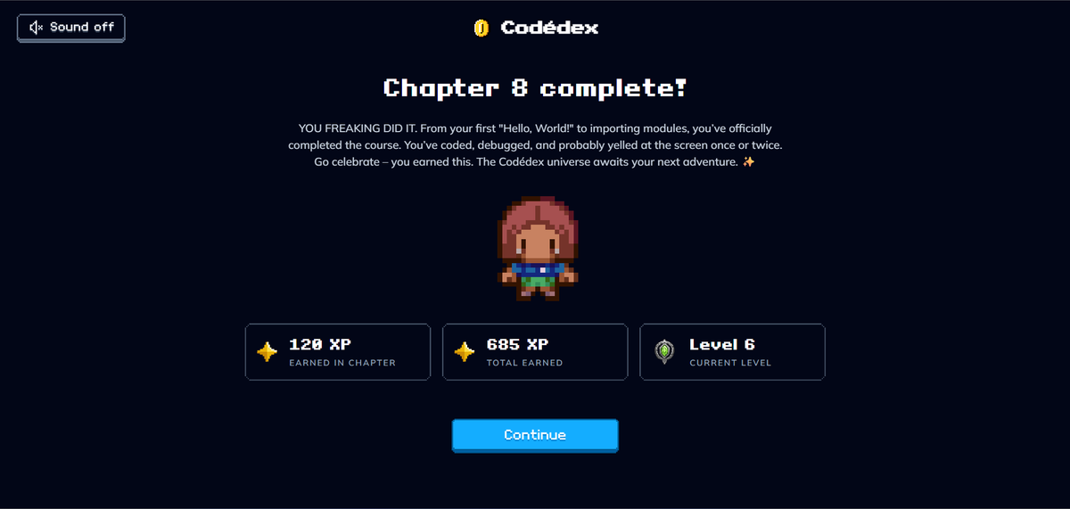 palchhinx's tweet image. day 9 of #30NitesofCode
Zen of Python 🐍 #CodedexZenOfPython @codedex_io
guys i finally completed my Python course and left with the final project, so excited to create something new and learn from it. 🩷✨