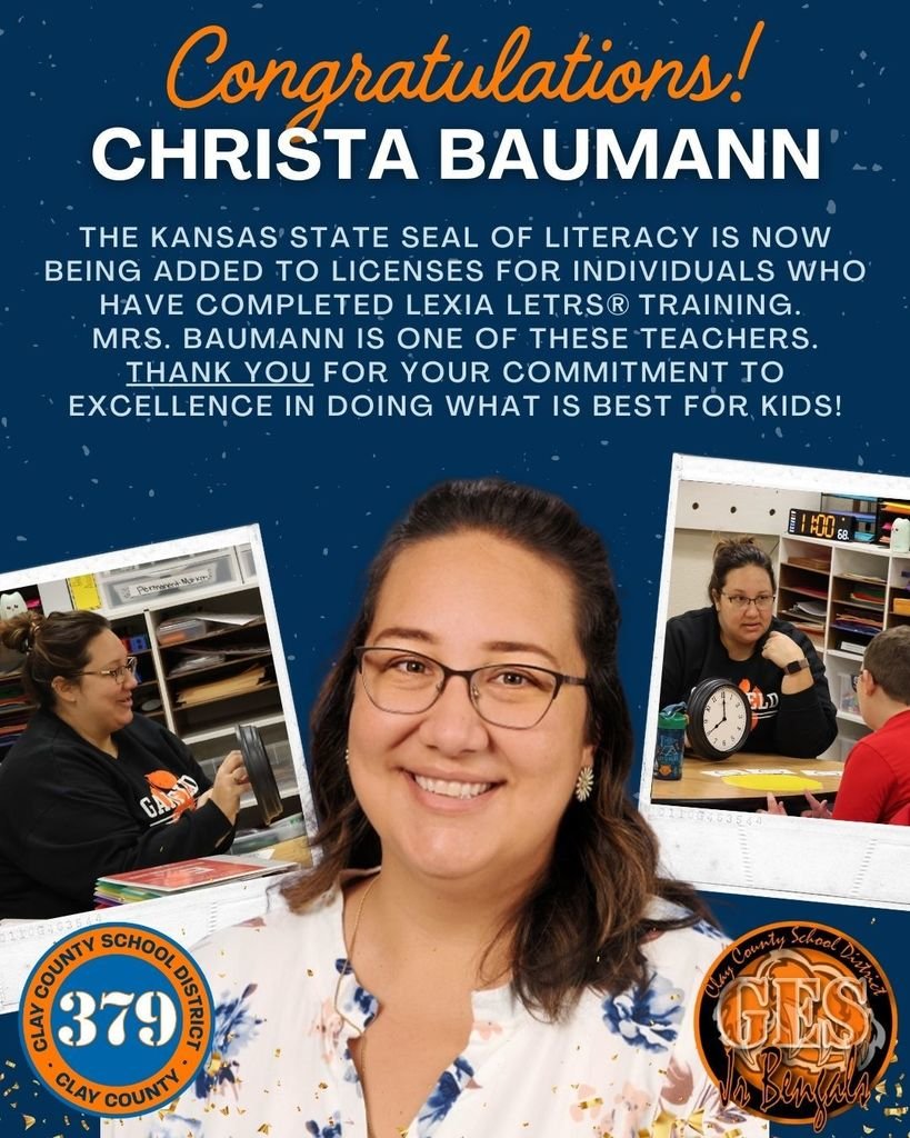 GarfieldBengals's tweet photo. Congratulations, Mrs. Baumann! #celebrate379 https://t.co/OMfbkVV4xZ