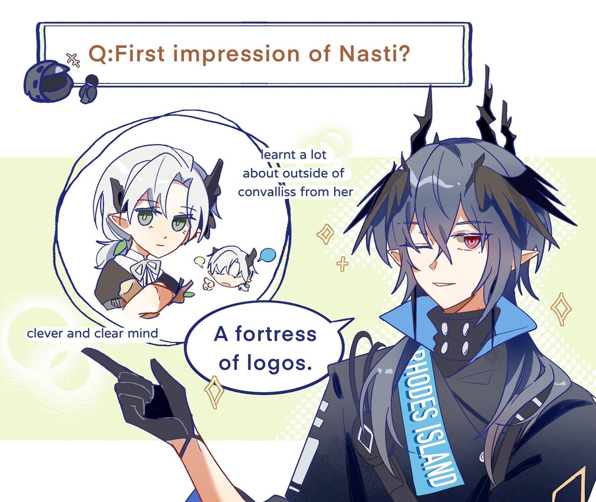 Yeyanye1112's tweet image. #Arknights #logos #nasti 

banshees first impressions Q&amp;amp;A