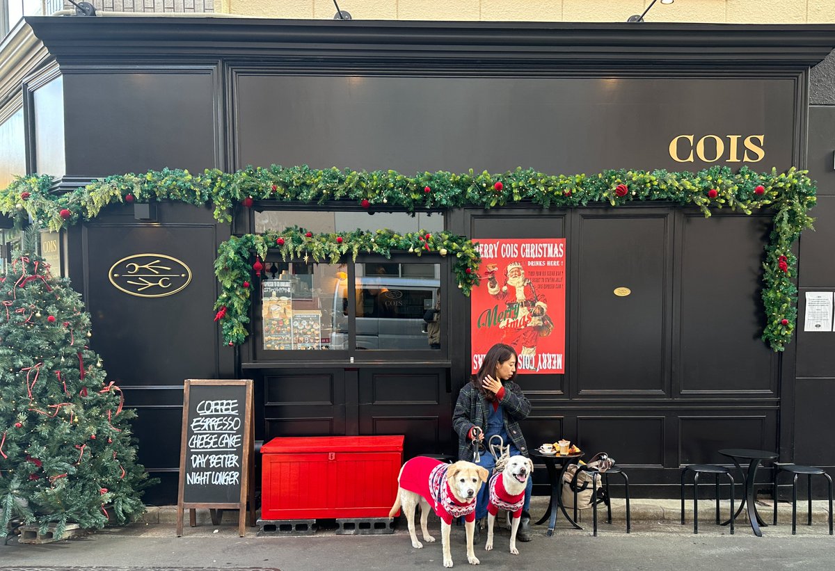 marcosan0606's tweet photo. cois espresso club新宿御苑本店☕️
店内わんこOKだけどクリスマスの飾りがよりかわいいテラス席へ🎄
シナモンスティックが映えるラテとエスプレッソ、濃厚ブリュレバスクチーズケーキどれも本当に美味しかった😋
ドリンクの種類まだまだたくさんあったからまた来たい!
#新宿御苑 #cois espresso club https://t.co/Q09m8EPkLU