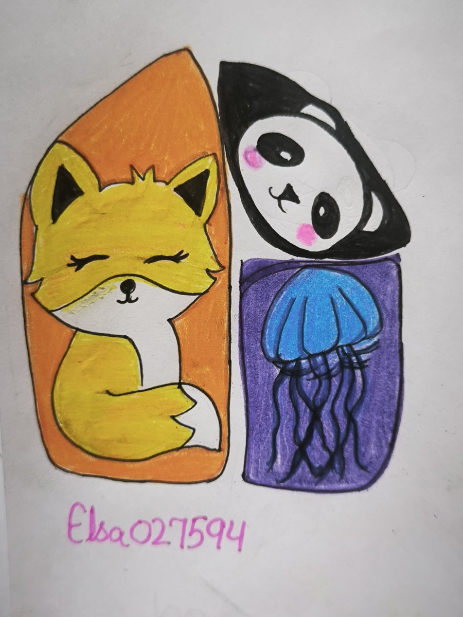 Elsa027594's tweet photo. Fox dreaming,
Panda smiling,
Jellyfish floating—
Three worlds locked in one frame.
@BlockSt_HQ aesthetics. 🧡
Art by elsa027594
#BlockStreet #BlockStreetArt
#BlockStreetCommunity #BlockStreetCreatives https://t.co/hu3g9h9aXY