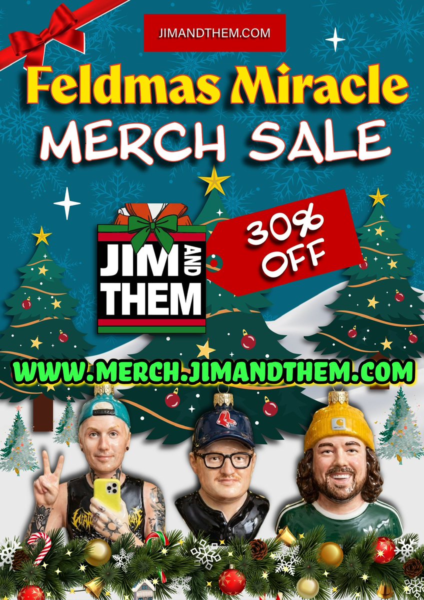 Octavia_FemAnon's tweet photo. MERRY #FELDMAS HAVE YOU HEARD THE GOOD NEWS? U CAN GET 30% OFF ALL JAT MERCH WHEN YOU GO TO https://t.co/5nk5w9Xf1C ITS THE FELDMAS MIRACLE MERCH SALE AND ITS HAPPENING RIGHT MEOW! #MerryFeldmas #TRTM #CanitBe #NotAcult #AveryApisode https://t.co/vMCO0miAFt