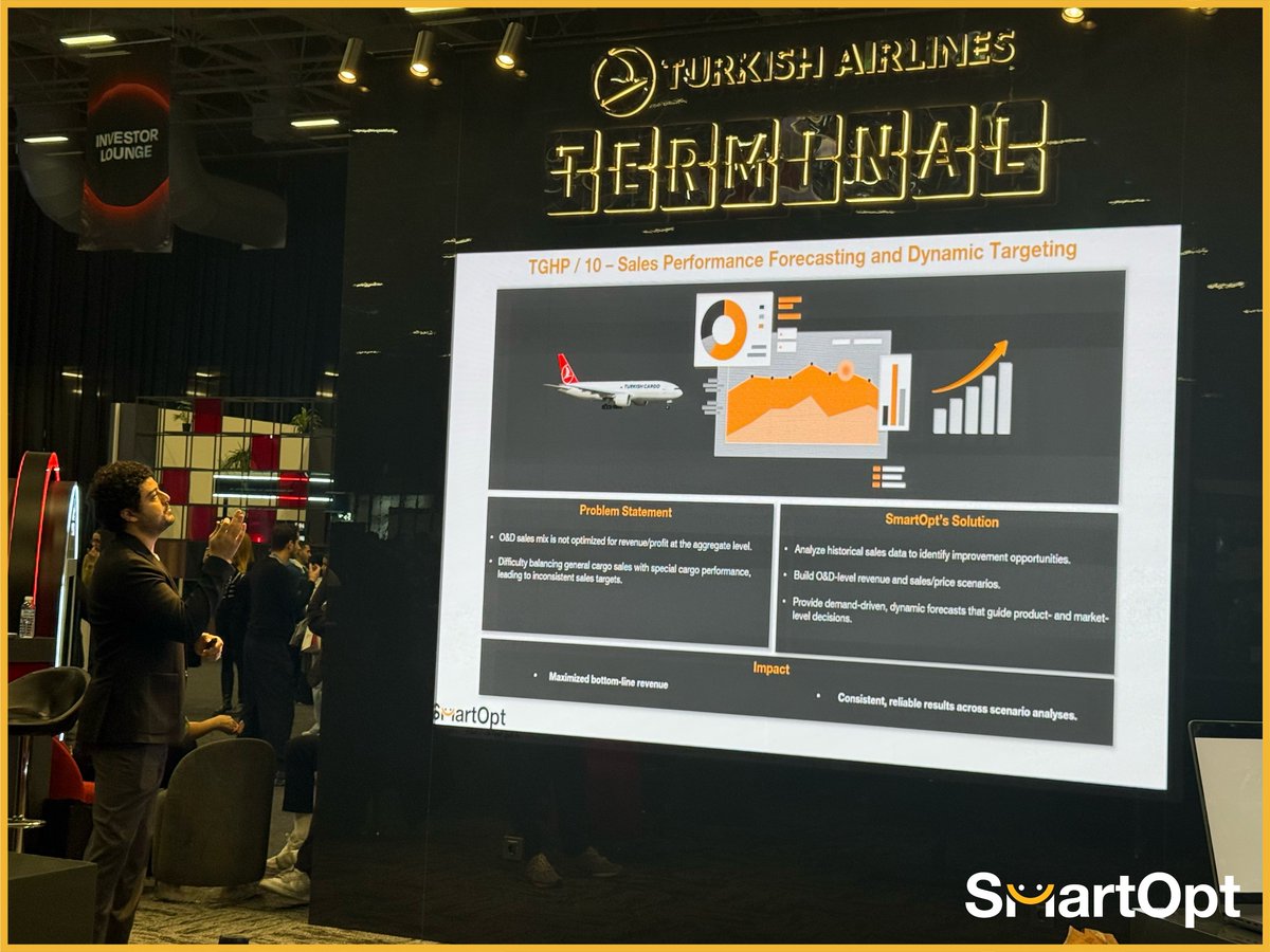 SmartOpt_'s tweet photo. We were thrilled to be part of @takeoffistanbul 2025!
On the first day of the event, we took our place at the @TurkishAirlines stand through the @TurkishAirlines   Terminal Entrepreneurship Acceleration Program, where our CTO, Mert Can Ozcan, delivered a brief presentation on our ongoing project work.

It was a great opportunity to share our progress and connect with fellow innovators across the ecosystem.

#SmartOpt #TakeOffIstanbul2025 #TakeOffIstanbul #TakeOff2025 #TakeOffStartup