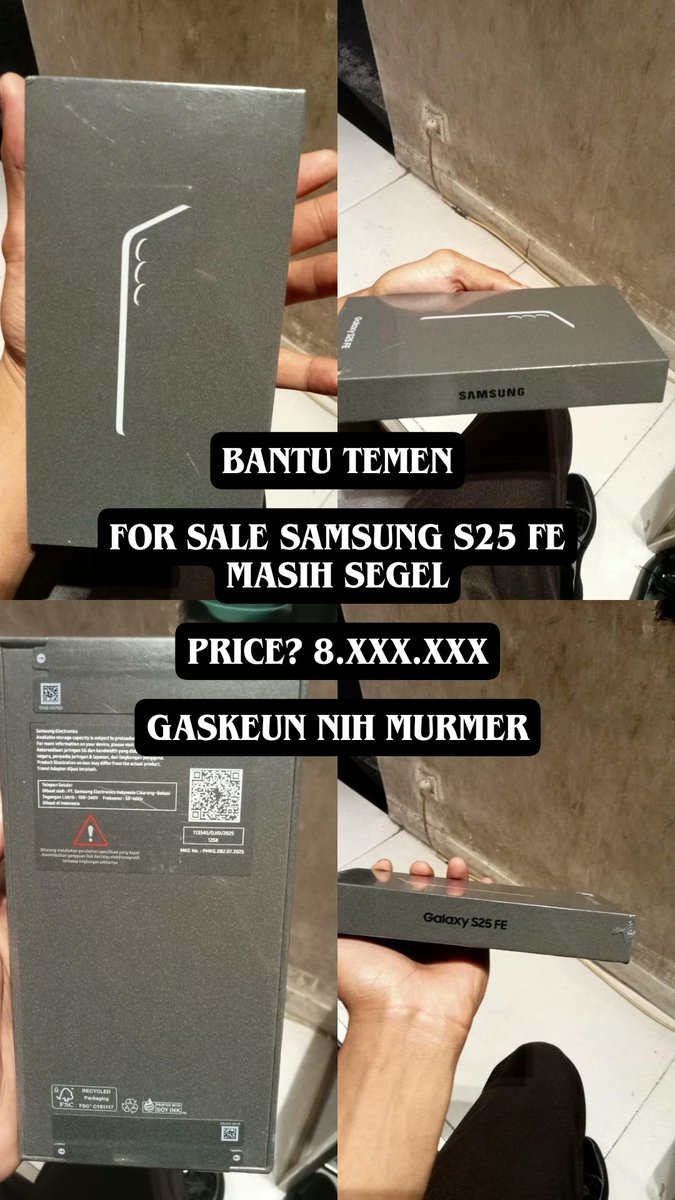 Wts samsung s25 fe masih segel nih. Cod daerah jakarta / bekasi

#zonaba #zonauang #zonajajan