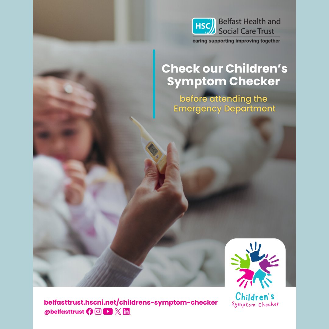 SHGS_Newry's tweet image. Please see the attached information from @BelfastTrust about flu symptoms. Use their symptom checker: 
Children’s Symptom Checker | Belfast Health &amp;amp; Social Care Trust website share.google/NuFc58KIfuBldA…