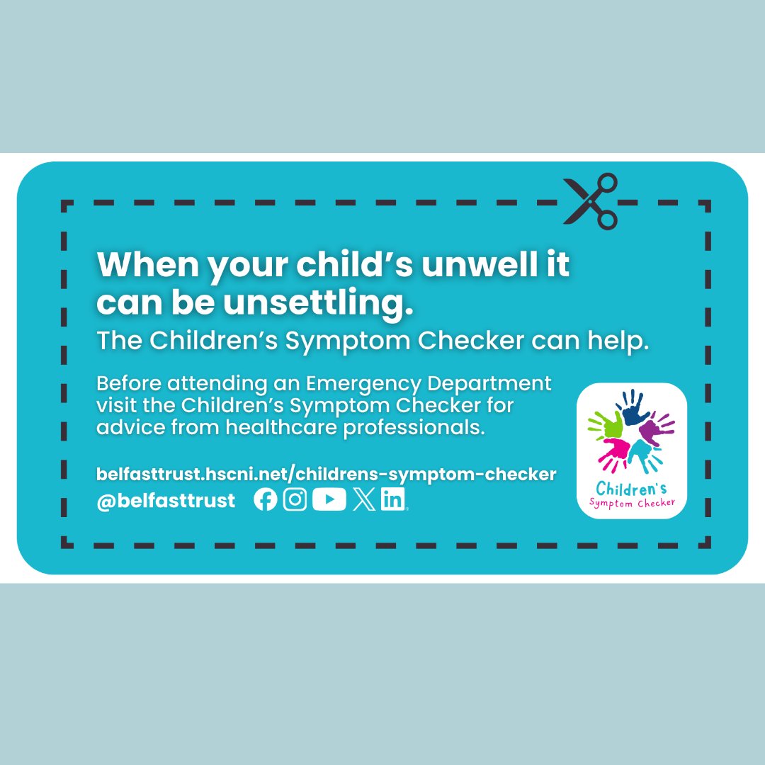 SHGS_Newry's tweet image. Please see the attached information from @BelfastTrust about flu symptoms. Use their symptom checker: 
Children’s Symptom Checker | Belfast Health &amp;amp; Social Care Trust website share.google/NuFc58KIfuBldA…