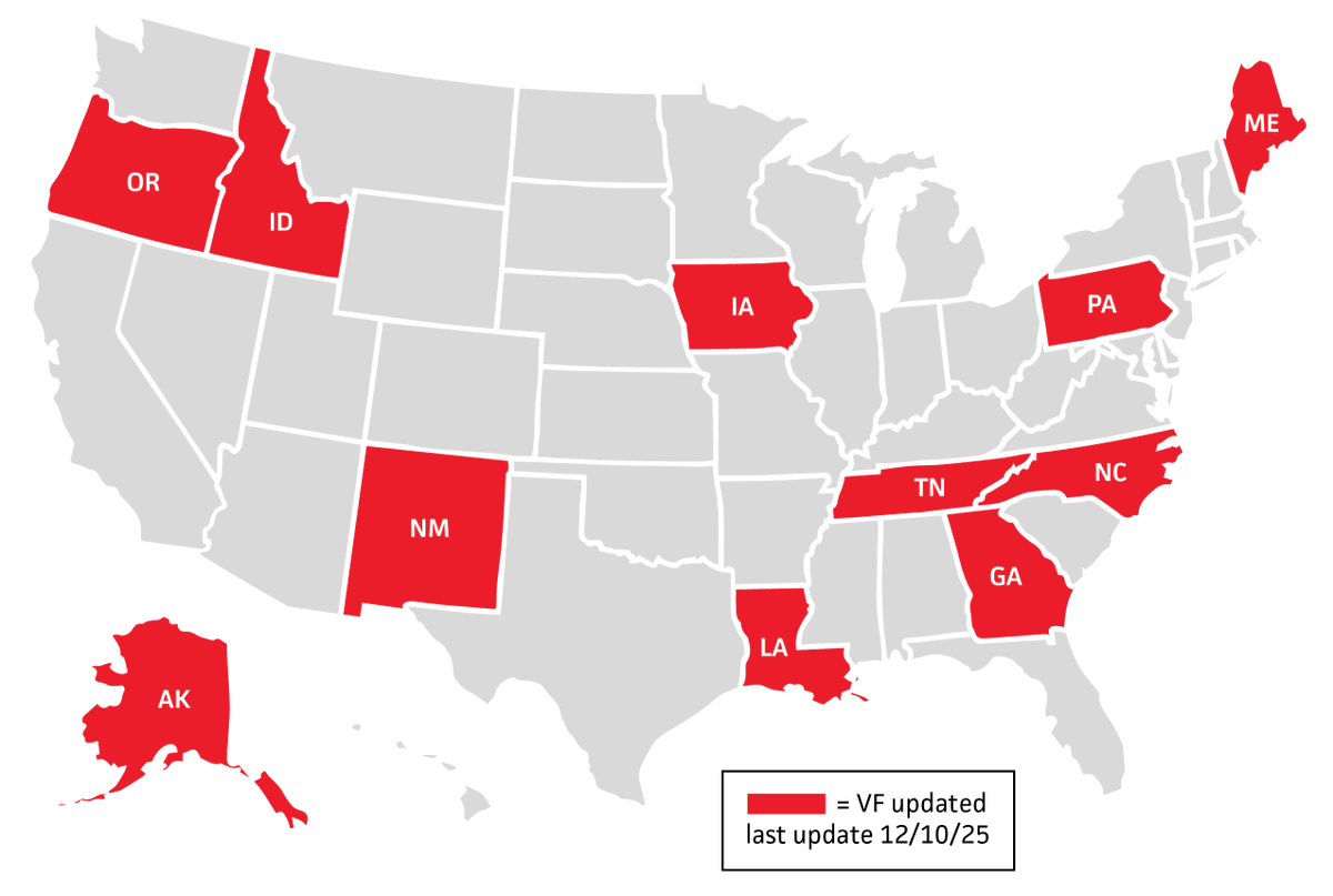 Update: In the past few weeks, we have new voter file data for these states: AK, GA, IA, ID, LA, ME, NC, NM, OR, PA &amp; TN.  We have also updated the vote history for CO, NJ &amp; WA VH25G. thedatatrust.com/critical-data-…