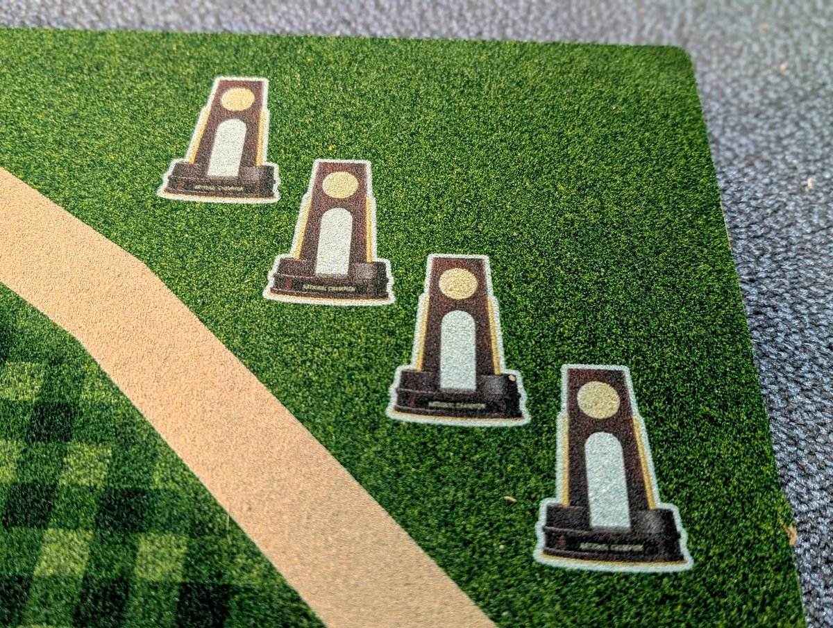 short_courts's tweet photo. Custom made LSU 2025 baseball championship diamond: 53-15 run, 8th title, Skip Bertman field etched in every detail. Booster heirloom that turns gala displays into scholarship fuel. 🐅 https://t.co/Xys20UI7Hy