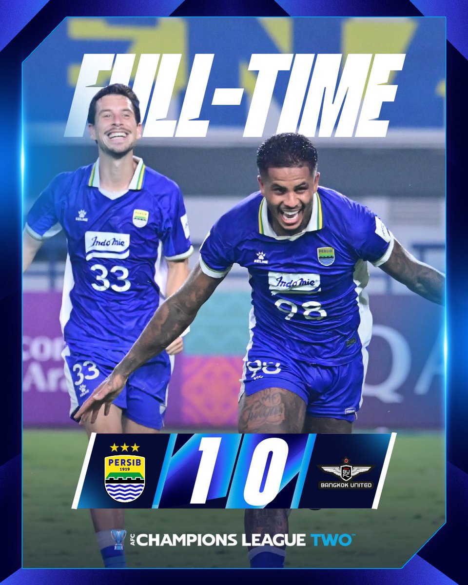 FT | 🇮🇩 Persib Bandung 1️⃣-0️⃣ Bangkok United 🇹🇭

Persib sail towards the Round of 16 as Bangkok join them as Group G runners-up! 

#ACLTwo | #PSBvBNY