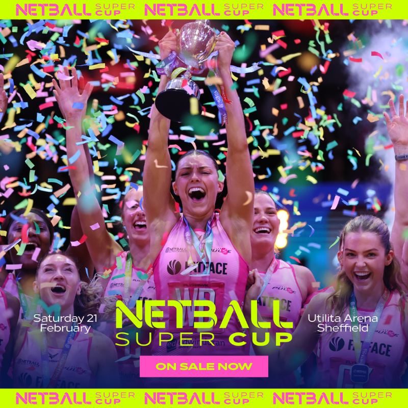 NetballSL's tweet photo. Eight teams, one trophy, one day 💥  

🤯 The 2026 Netball Super Cup schedule promises an unmissable day of action at @SheffieldArena. 

Don't miss a single moment ⬇️