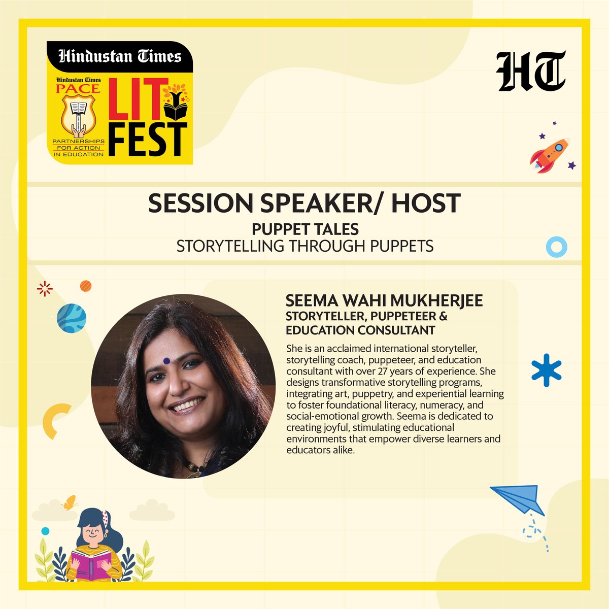 htTweets's tweet photo. #HTLitFest is calling!

Get ready to meet the storytellers, creators, and voices shaping the future of literature and art. From bestselling authors to iconic artists — the lineup is unreal.

The third edition of HT LitFest by Hindustan Times brings a powerful celebration of ideas, creativity, and unforgettable moments.

Speakers Reveal Starts NOW

12th–18th December 2025
Be there. Be inspired. Be transformed.
What to expect:
• Powerful conversations with authors, artists & storytellers
• Creative workshops, insights & behind-the-pages learning
• Ideas, inspiration & an unforgettable literary experience

#HTLitFest #HindustanTimes #LiteratureFestival @SaudAhsanUsmani | @seema_wm