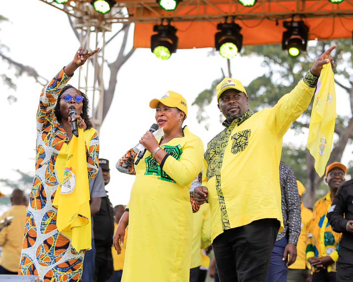 <a href="/NRMOnline/">NRM Party</a> Secretary General Rt Hon <a href="/TodwongR/">Todwong Richard</a> , Investment State Minister <a href="/Anite__Evelyn/">Evelyn AnitE</a> and the Speaker of <a href="/Parliament_Ug/">Parliament of Uganda</a> Rt Hon <a href="/AnitahAmong/">Anita Annet Among</a> in Masindi! #ProtectingTheGains 

📸 <a href="/MollanJoyce/">Mollan Joyce</a>