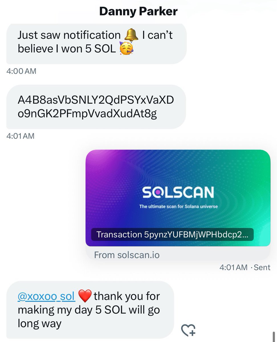 Sent another random wallet 5.0 $SOL, Check your wallet.

Drop your sol wallets, today will be your lucky day 5.0 $SOL 💰