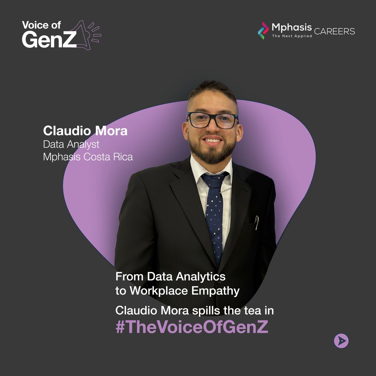MphasisCareers's tweet image. Claudio Mora is redefining data analytics with a Gen Z mindset—pushing boundaries, driving insights, and growing his career at Mphasis! 
Looking for a workplace that enables Gen-Z to find the limits of their potential? Apply now at Mphasis careers.mphasis.com/home.html and #StayAhead
