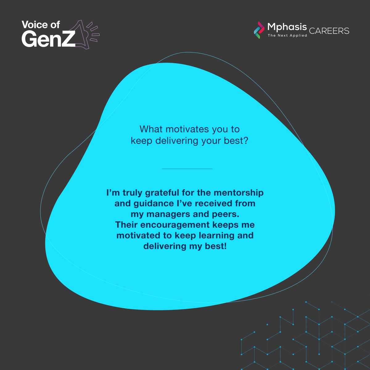 MphasisCareers's tweet image. Claudio Mora is redefining data analytics with a Gen Z mindset—pushing boundaries, driving insights, and growing his career at Mphasis! 
Looking for a workplace that enables Gen-Z to find the limits of their potential? Apply now at Mphasis careers.mphasis.com/home.html and #StayAhead