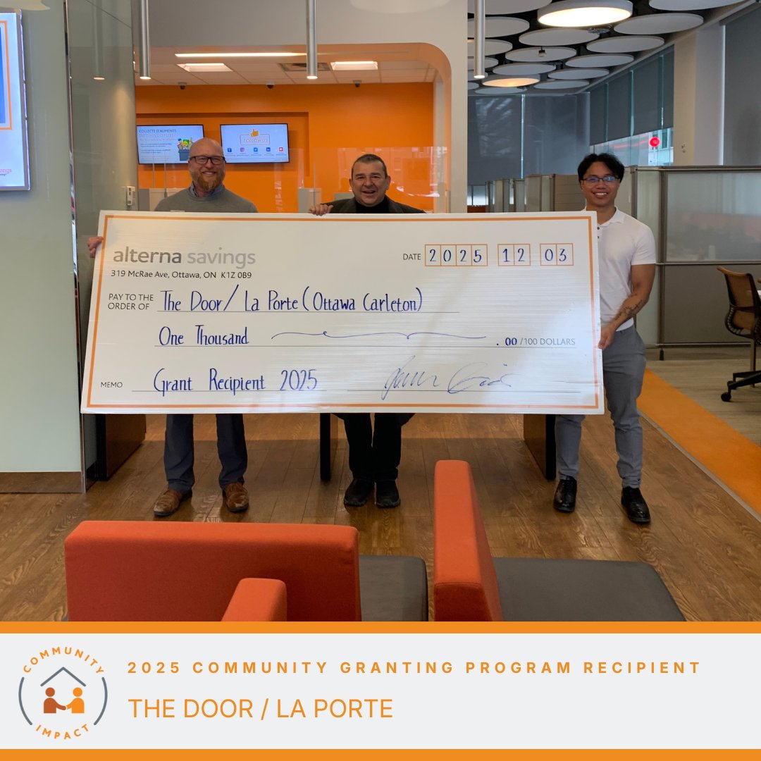 Round 2 of our Community Granting Program recipients! 🏘️
 
$1,000 grants supporting:
• <a href="/niptoronto/">Neighbourhood Information Post</a>
• <a href="/OasisLending/">Oasis Lending Group</a> 
• <a href="/thedooryouth613/">TheDoorYouthCentre</a> (1/2)