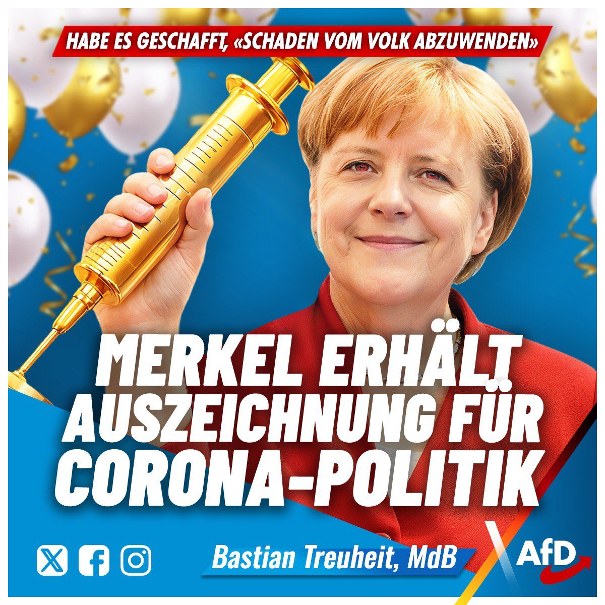 Winfried Kretschmann ehrt Angela Merkel für ihre #Corona-Politik – Was für ein Witz! 🤡

Während Bürger, Unternehmen und Kinder bis heute unter den Folgen leiden, wird die damalige Linie heute gefeiert, als wäre sie ein Paradebeispiel für gutes Krisenmanagement. 

❌Dieses