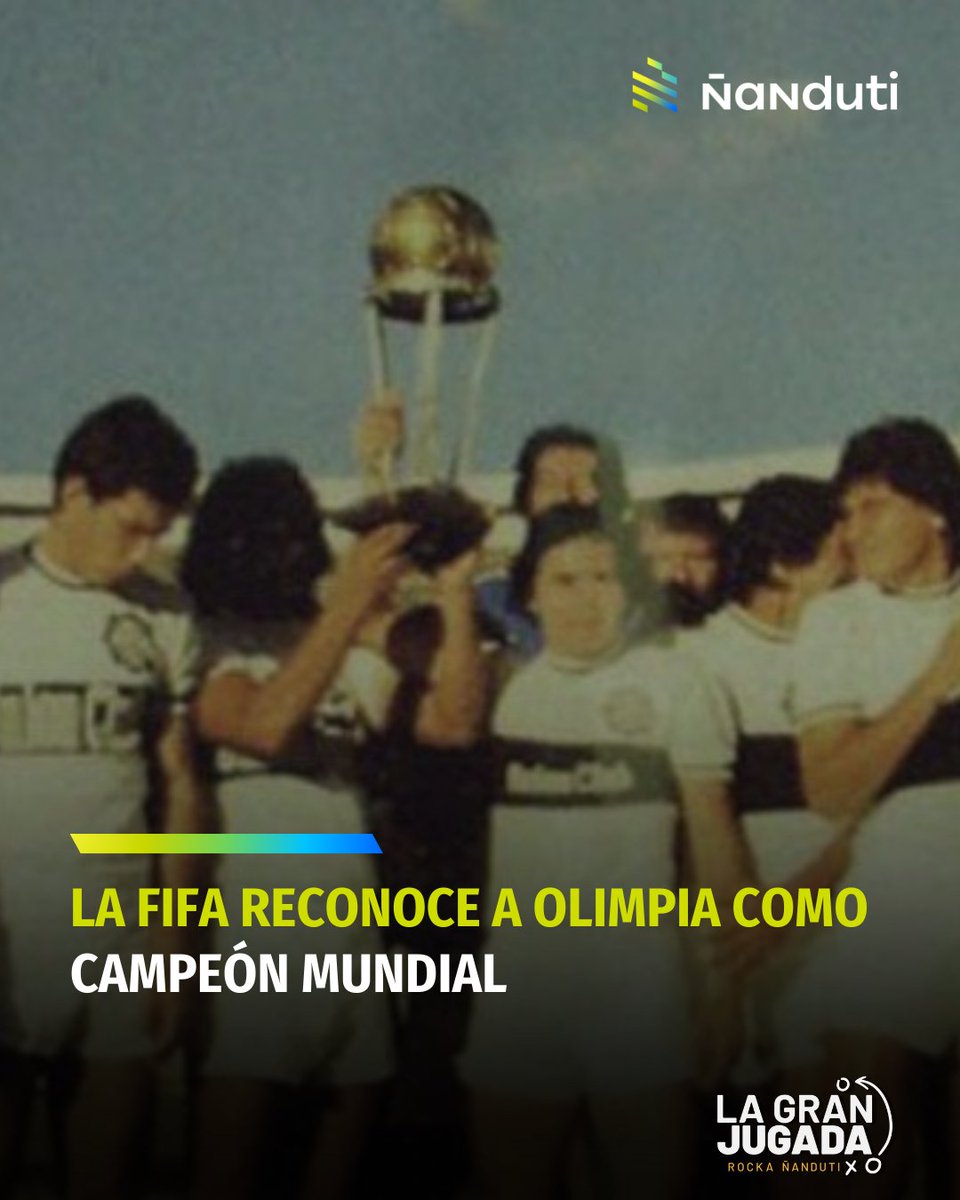 🚨 OFICIAL | La FIFA reconoce a Olimpia como campeón mundial.

📌 La FIFA confirmó que los campeones de la Copa Intercontinental (1960–2004) son considerados campeones mundiales de clubes. 

👉 El Decano ganó la Intercontinental en 1979, venciendo al Malmö:

 ▪️ 1-0 en la ida con