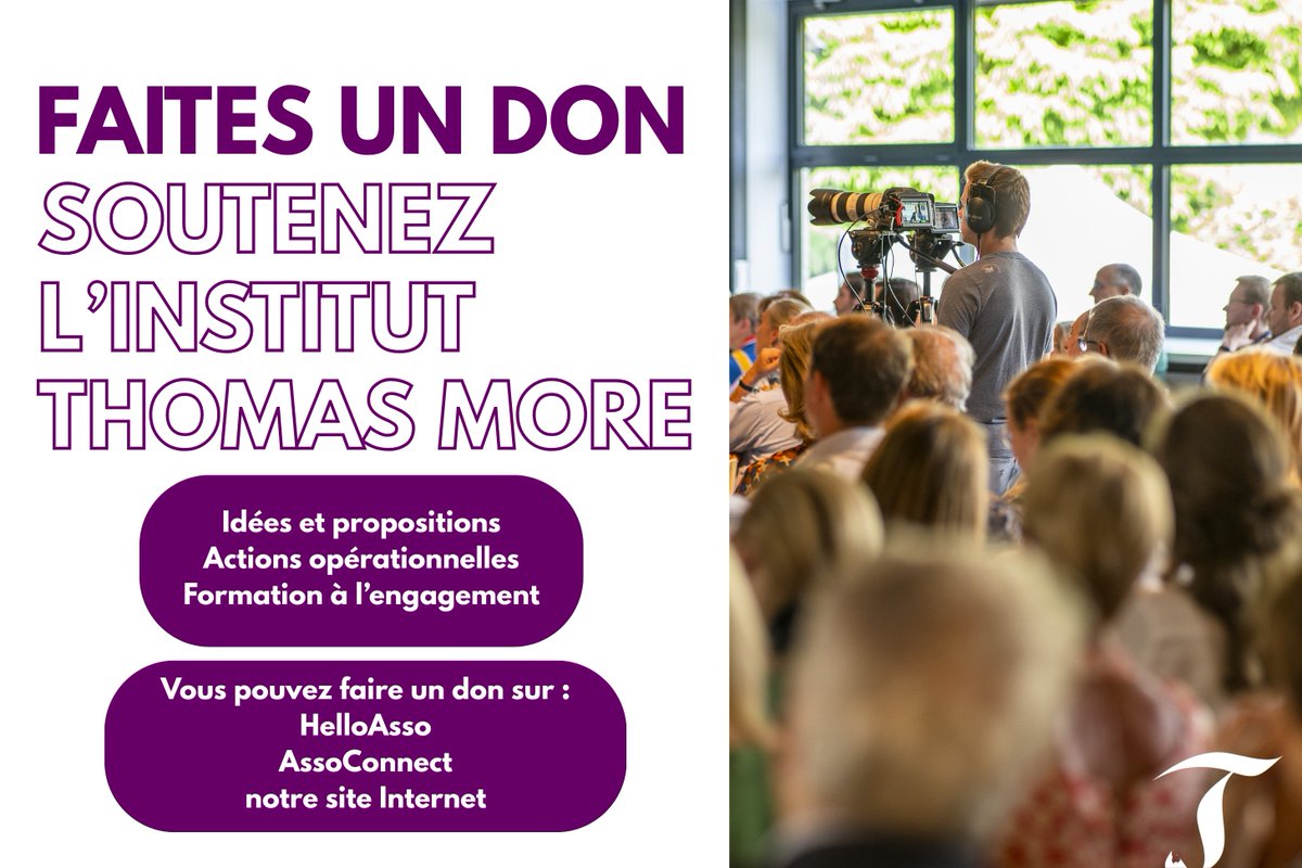 🚨 Soutenez l'Institut Thomas More, le seul institut qui conjugue :

💡 la réflexion, avec le laboratoire d’idées
💪 l’action, avec Justitia et le Prix de l’initiative écologique locale
🧑‍🎓 la formation, avec l’École Thomas More

Nous avons besoin de vous : bit.ly/3KJnFFe