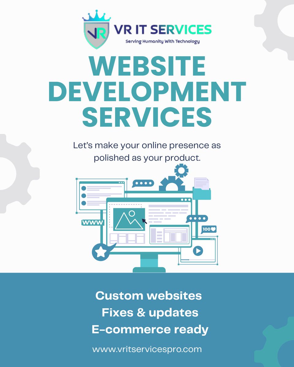 VRITServicespro's tweet photo. Get your business or e-commerce website with VR IT Services Pro

#website #webdesign #NuNew #wordpress #shopify https://t.co/O0D1Ikb0J6