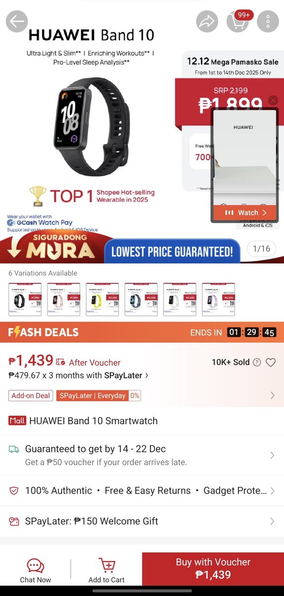 lele_drz's tweet photo. Habol na Sale si Huawei Band 10 Smartwatch for ONLY 1,439😍🤑
Sulit pang regalo sa ating loved ones!😍
good steal na ito

https://t.co/kRSDo5hH0s

Habol na before maubos yung vouchers!! https://t.co/gbzCKDvrC9