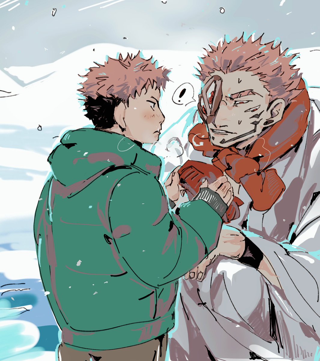 zme_st4cc's tweet photo. met this baka who forgot his scarf
#jjk #JujutsuKaisen https://t.co/mW0nuWG1i3
