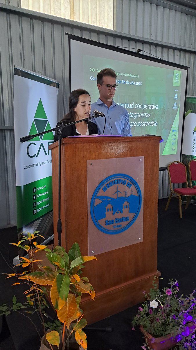 📣 Belen Lecchini y Nicolás Autino leen la #proclama de CAF ante autoridades de gobierno en #ConsejoCAF2025