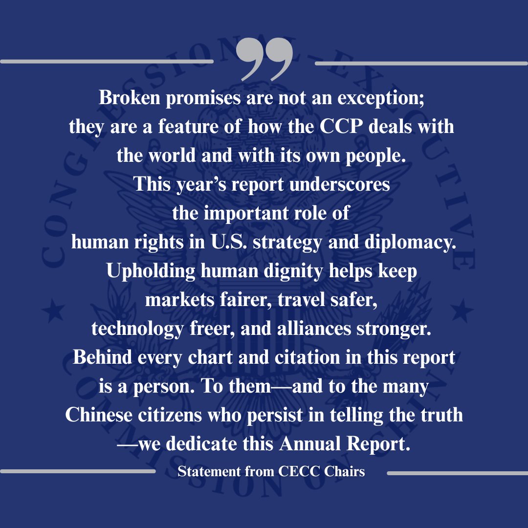 CECCgov's tweet photo. #PromiseBroken by #CCP
🔗The executive summary:https://t.co/EUnpdD91As
⬇️Please read @CECCgov statement from our chairs https://t.co/kS69m2pvJp