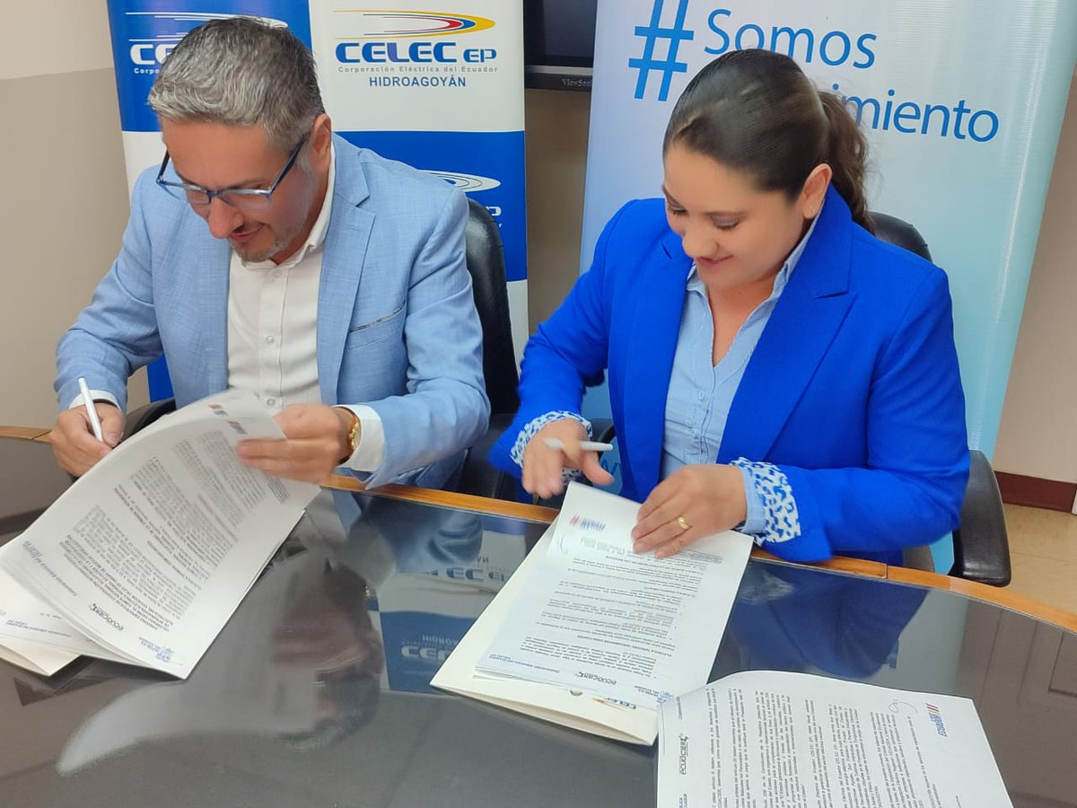 🤝✨ Convenio con CELEC EP Hidrogoyán

Ayer suscribimos un convenio entre #ECUACIER y #CELEC EP Hidrogoyán, fortaleciendo la cooperación técnica y el desarrollo del sector energético.

💡 ¡Seguimos impulsando formación y más capacitaciones!

#SomosConocimiento #Capacitaciones