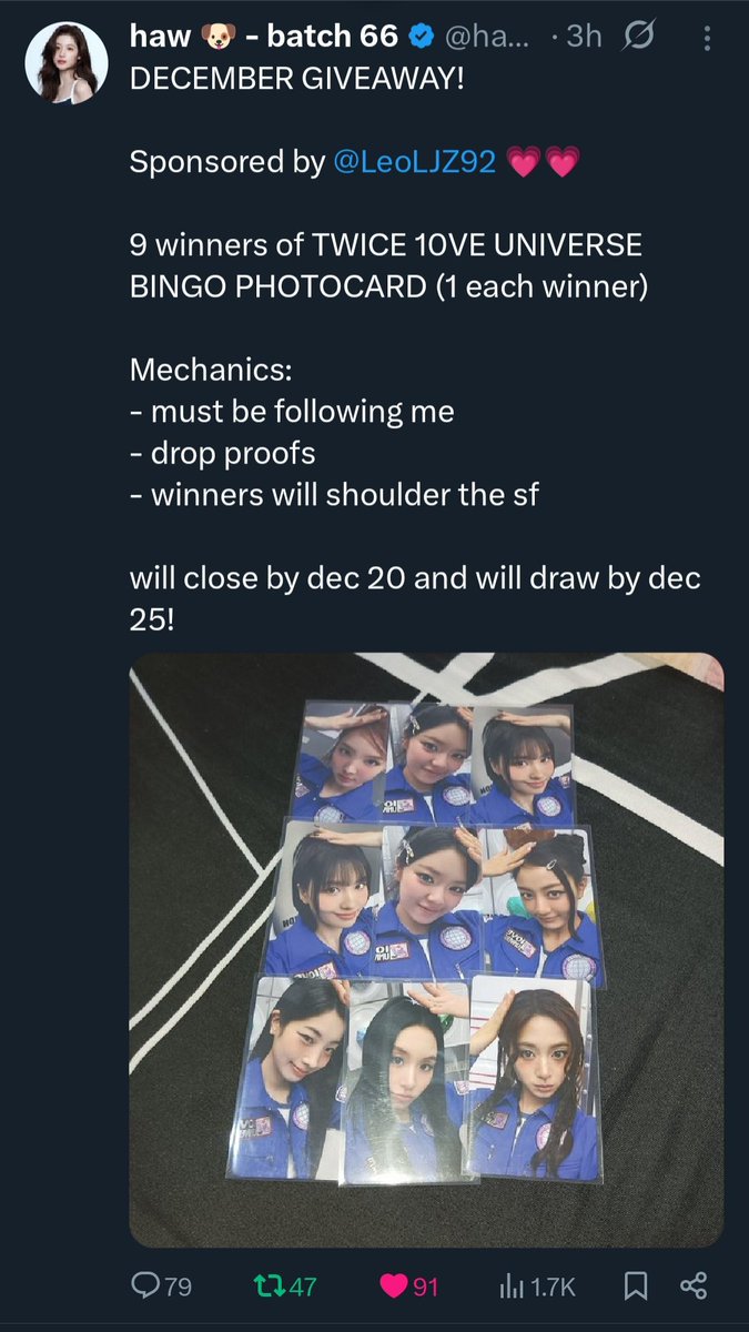 albrtzu's tweet photo. @hawcheap_ph @LeoLJZ92 Thank you po sa GA!🫶🏻✨ https://t.co/4swVrwABpn