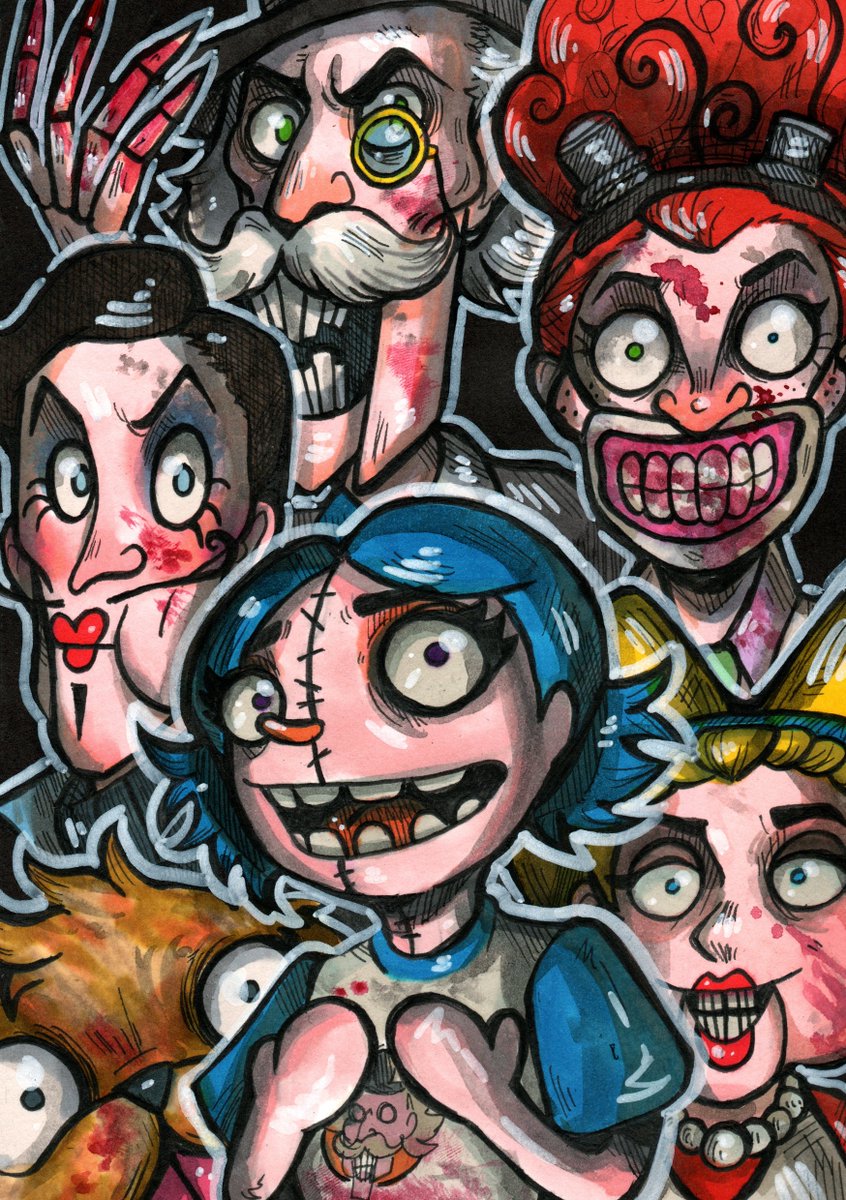 Slowly going to work on coming back to social media, I needed a break. I hope you understand. For now here have some Hello puppets artwork that I have done, this game needs more fans, it so funny and interesting. :P