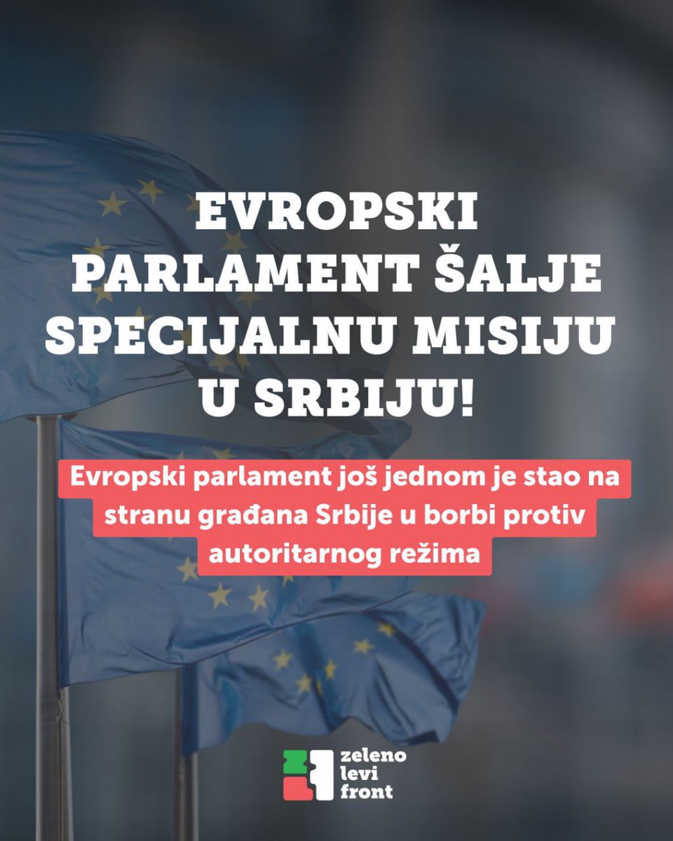 Evropski parlament je doneo odluku da pošalje specijalnu misiju za utvrđivanje činjenica, koja će boraviti u Srbiji od 24. do 26. januara 2026! Ovo je važna pobeda za demokratiju u Srbiji, kao i dokaz da istrajnost, argumenti i međunarodna solidarnost mogu probiti zidove