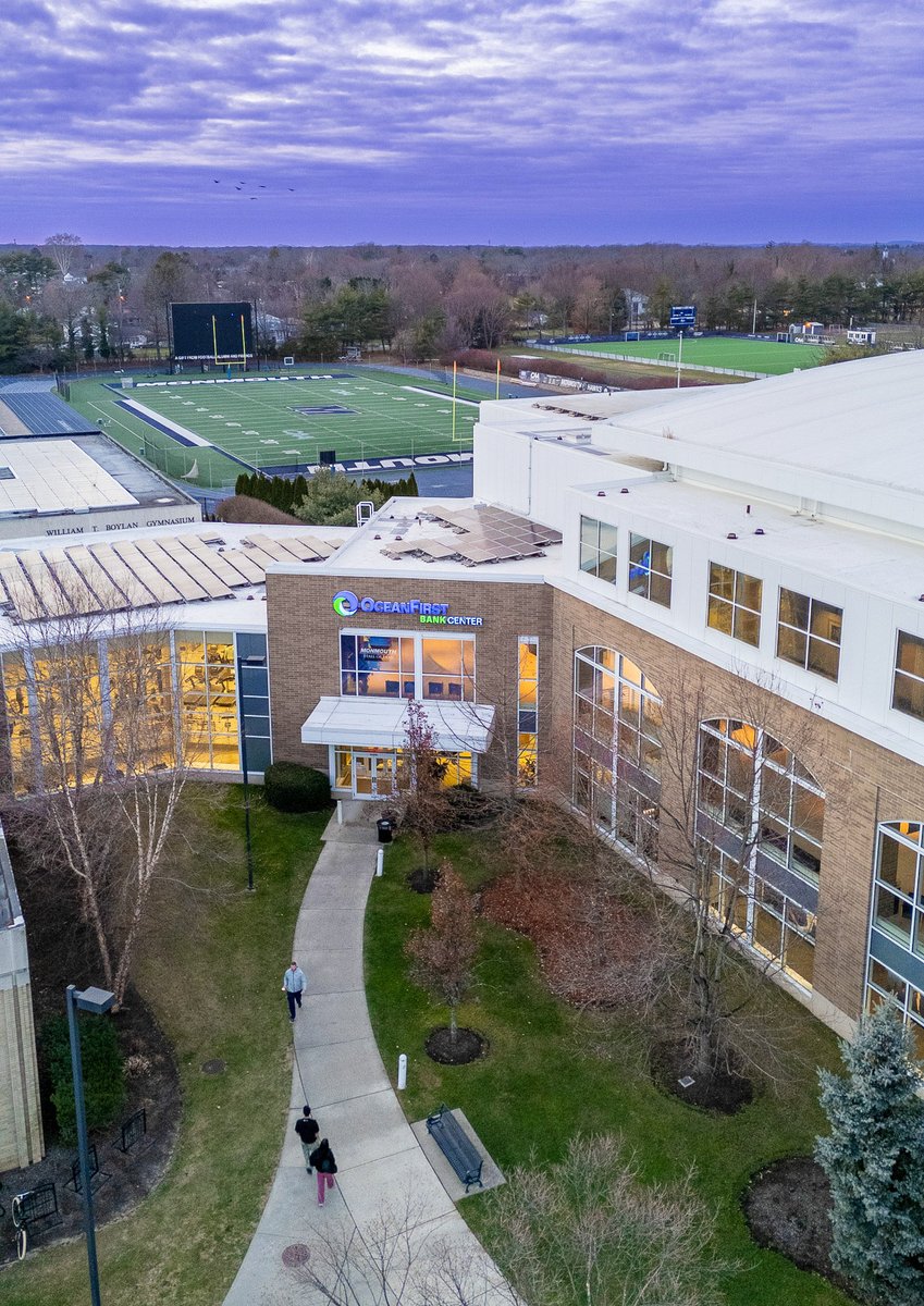 monmouthu's tweet photo. Beautiful skies across campus as our #Hawks soar into finals week. Good luck, #HawkFamily. 🦅💙 https://t.co/EbprFf6lYh