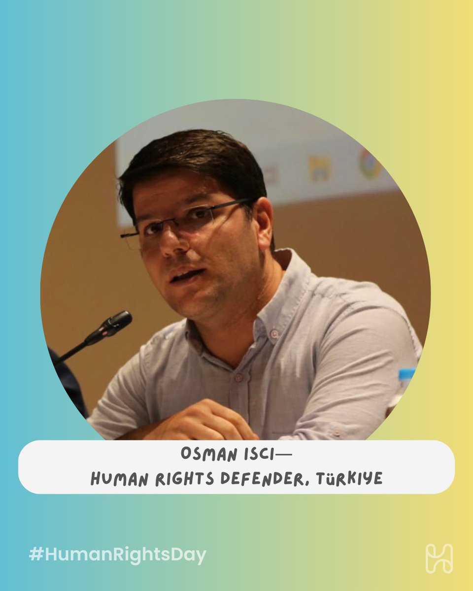 HURIDOCS's tweet photo. 🌟Message of hope from Türkiye.🌟
10 December — 10 voices.🕊️

#HumanRightsDay #HumanRightsDefenders #Hope #HURIDOCS https://t.co/mOnPi4U1iX