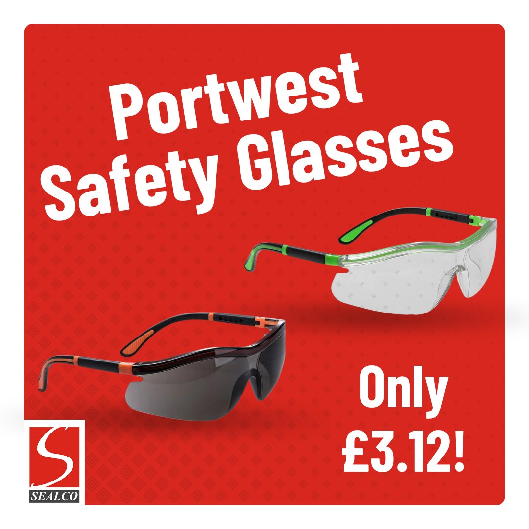 Safety Glasses are an essential part of PPE. 👓

There are many hazards in a work environment that could cause serious eye damage. 

Our Portwest Safety Glasses feature a wrap around design, with brow and side protection, ensuring you can work effectively &amp; safely!