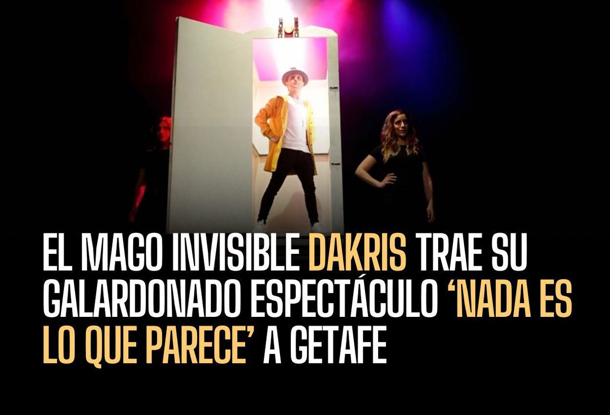 #GETAFE Su nuevo espectáculo, titulado «Nada Es Lo Que Parece», promete desafiar la lógica al mezclar mentalismo, humor, teletransportaciones e invisibilidad, en una propuesta increíble y emocionante de 70 minutos apta para todos los públicos getafecentral.com/2025/12/10/el-…