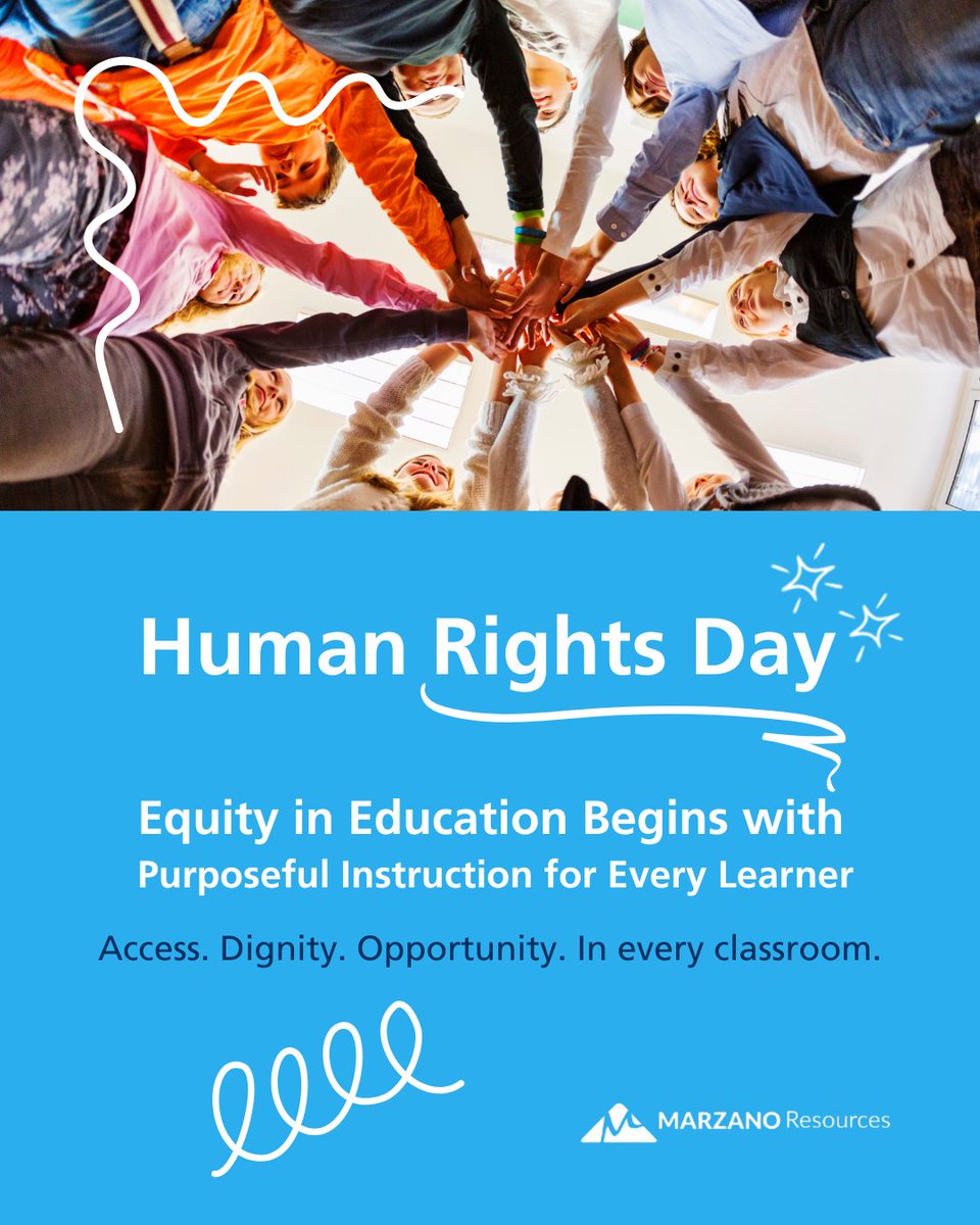 MarzanoResource's tweet image. Human Rights Day is a reminder that education is a fundamental right — not a privilege. 🌍📚
How is your school strengthening equitable instructional practices for every learner?
 #HumanRightsDay #EquityInEducation #MarzanoResources