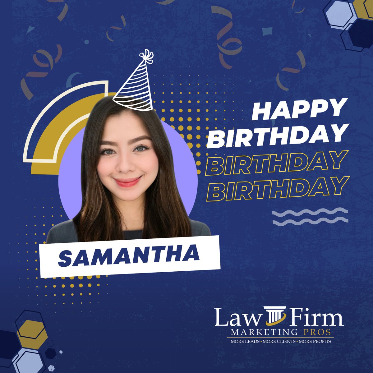 law_pros's tweet photo. Happy birthday, Sam! 🎂

#HappyBirthday #Weappreciateyou #LFMPFamily https://t.co/LqJjXbU92S