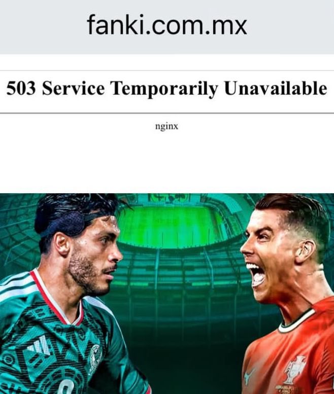 _enlinea's tweet photo. ¡NO ES TU INTERNET! 😱
A minutos de arrancar la preventa exclusiva de boletos para el partido de México vs Portugal del próximo 28 de marzo del 2026. ⚽️🇲🇽

La página web y la app presenta fallas técnicas. https://t.co/EhdaYyXGBt