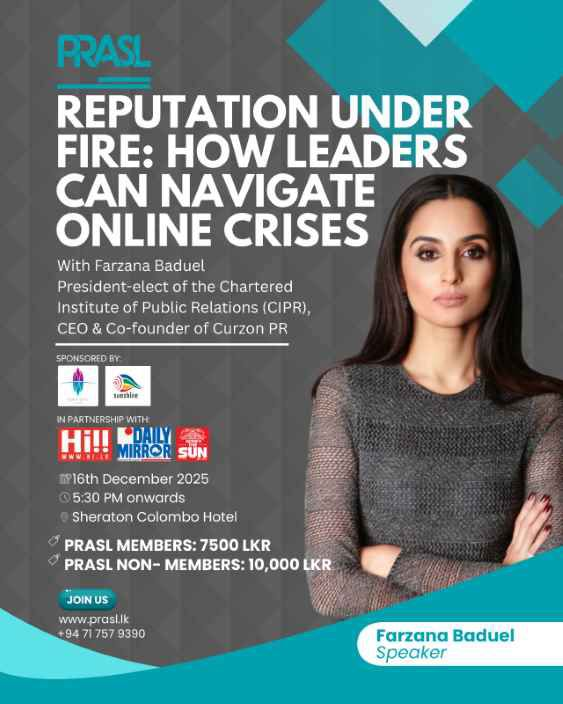 CurzonPR's tweet photo. Online crises move fast.
Next week, our CEO and CIPR President-elect @FarzanaBaduel will be speaking at PRASL on how leaders can stay ahead.
Find out more: https://t.co/Eb9zc281yQ
#CrisisComms #CurzonPR https://t.co/mnj6WM751x