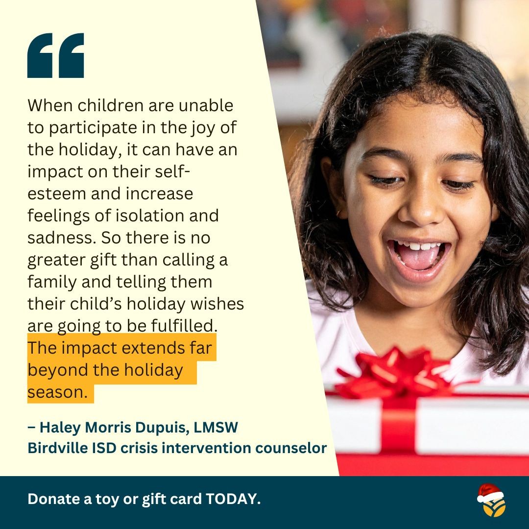 The CEC Toy Drive is in it's last week, and this year the need is greater than ever. That’s why fulfilling a child’s holiday wish is so meaningful. The positive impact extends far beyond December.
👉 Drop off a toy today at any of our locations: loom.ly/rUx1D_M