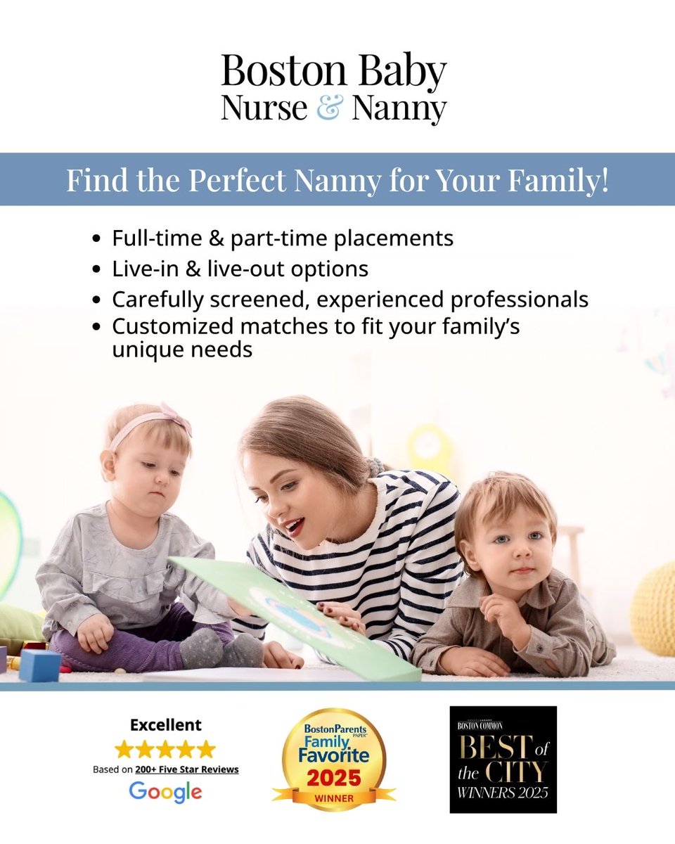 Find the Perfect Nanny for Your Family! 💕 Our award-winning team takes the time to personally match families with highly trained, trusted, and nurturing nannies who feel like part of the family.

Let us help you find the support you deserve!

#NannyServices #ChildcareExperts
