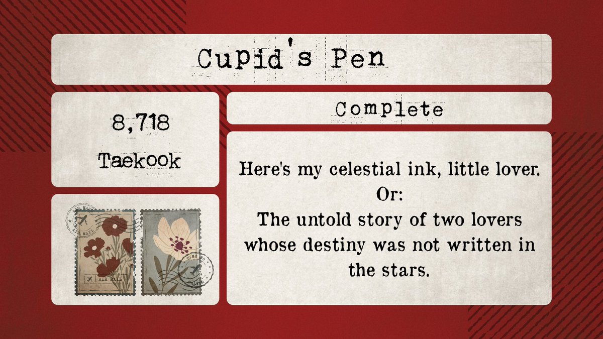 angstbtsfest's tweet photo. Here's my celestial ink, little love... 

Introducing today's fic: Cupid's Pen
📌 Status: Complete 
💔 Ship: Taekook

Let this one stain your heart in all the ways only a star-crossed confession can.

Link: https://t.co/NGJUMX5KPH https://t.co/joVOiAeiu3