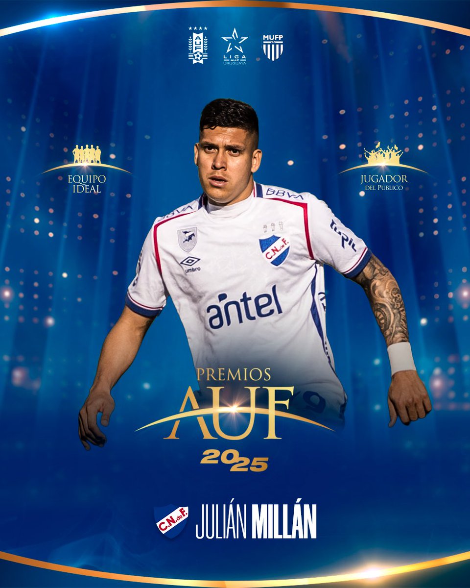 🗳️ 𝐕𝐨𝐭𝐚𝐜𝐢𝐨́𝐧 𝐟𝐢𝐧𝐚𝐥

Dale me gusta a Julián Millán para sumarle tu voto como integrante del #EquipoIdeal y #JugadorDelPúblico de la <a href="/LigaAUF/">Liga AUF Uruguaya</a> 2️⃣0️⃣2️⃣5️⃣. 

🔔 La votación se extenderá hasta el viernes 12/12 a las 13 h (Uy). 

#PremiosAUF
#FábricaDeTalentos🌎
