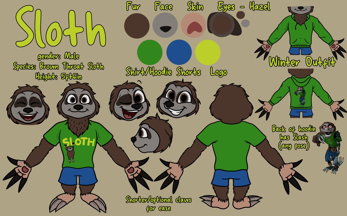 IrrationalSloth's tweet photo. @Araunia Would absolutely love to see one of my sloths in your style, always love seeing your cute animations https://t.co/X4c5phcPKa